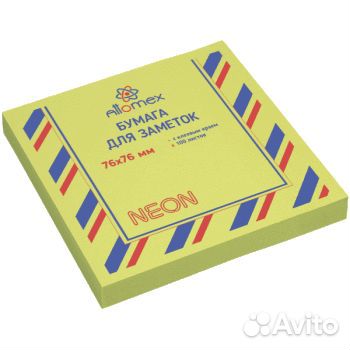Блок самоклеящ. для записей 76 х 76 мм, 100 л., не