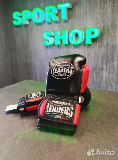 Перчатки боксерские leaders lite series BK/RD