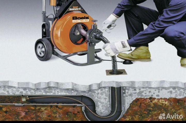 Устранение засора/ прочистка канализации/ чистка