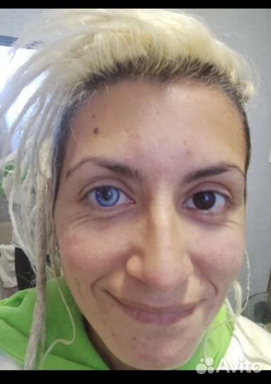 Сине-голубые цветные контактные линзы