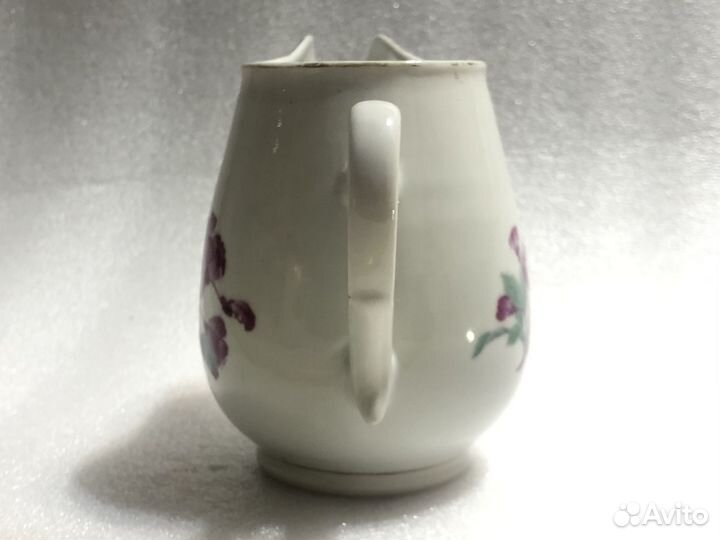 Старинный соусник, молочник ручная роспись, антикв