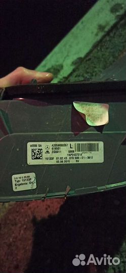 Фара задняя Мерседес w205