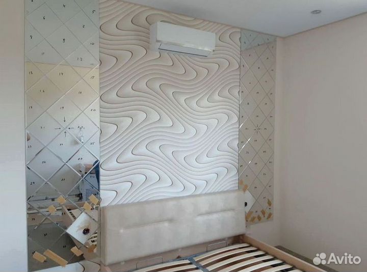 Зеркальное панно с фацетом