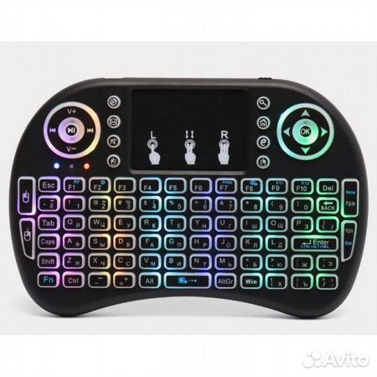 Клавиатура мини с тачпадом мультимедиа i9 RGB подс
