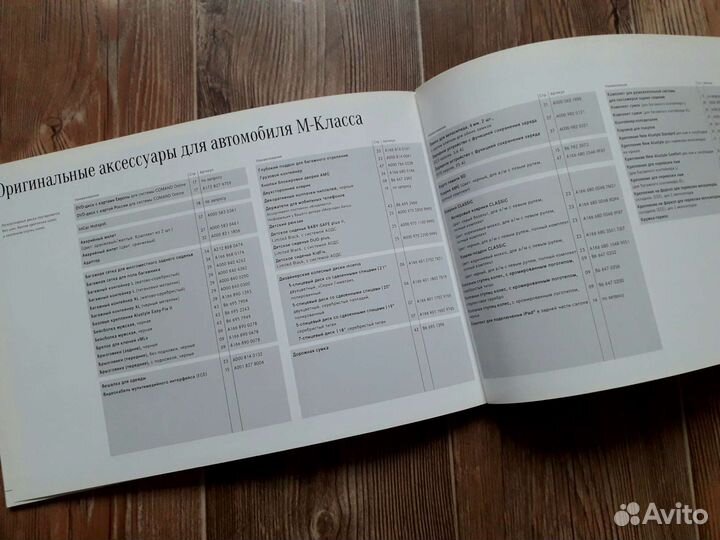Каталог оригинальных аксессуаров Mercedes M-Класс