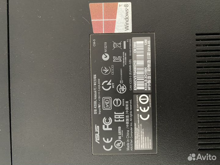 Ноутбук asus k550l