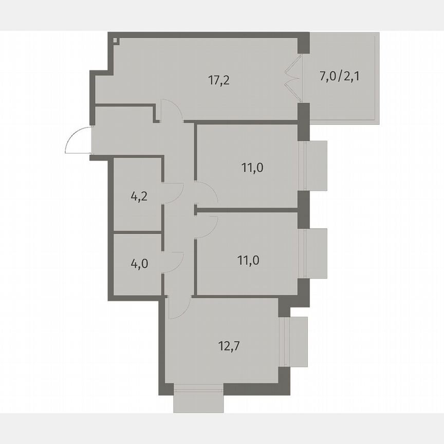 3-к. квартира, 76,5 м², 1/8 эт.