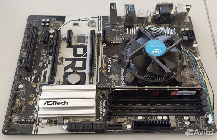 Материнская плата asrock z270 pro4 с процем. 1151