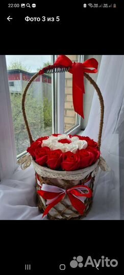 Букет из мыльных роз