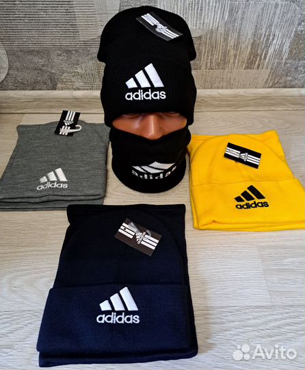 Комплект шапка и снуд мужская