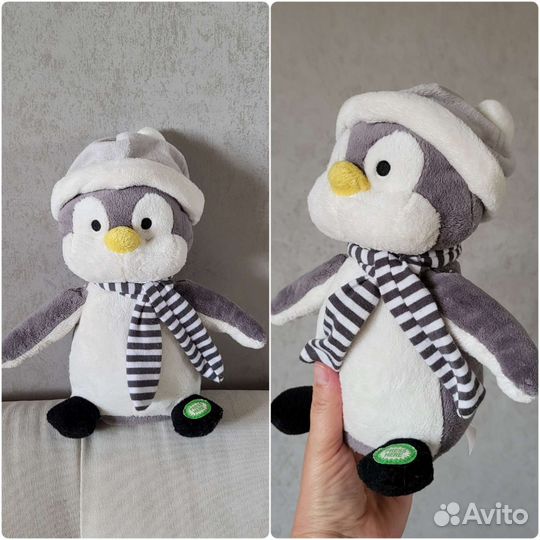 Мягкие игрушки пингвин кот акула собака плюшевые