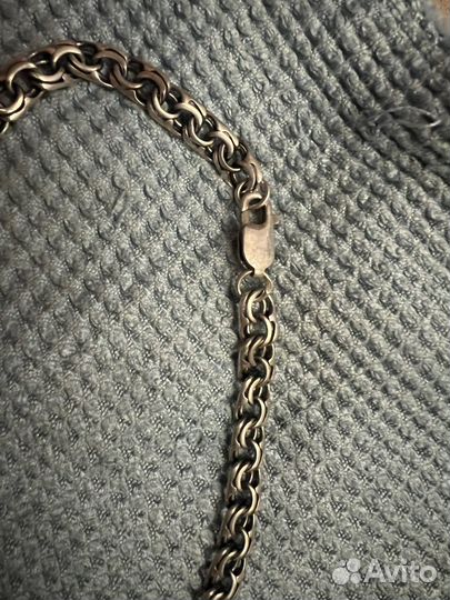 Мужская серебряная цепь