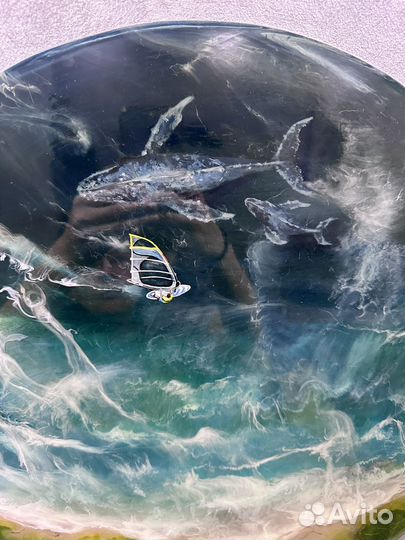 Картина круглая из эпоксидной смолы