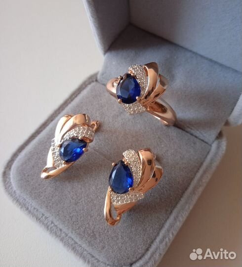 Серьги+ кольцо