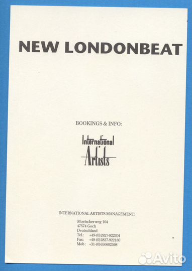 Автографы Londonbeat группа Лондонбит Оригинал
