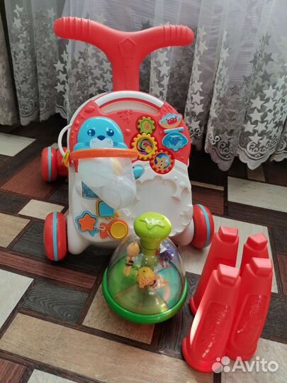 Ходунки каталка детские, бизиборд столик + юла