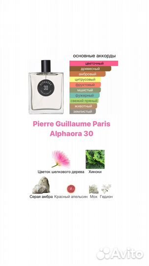 Pierre Guillaume Paris Alphaora 30 распив