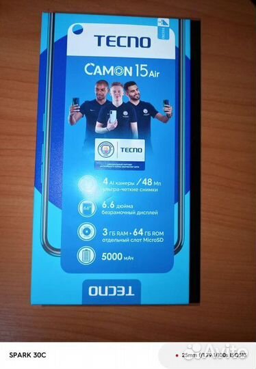 TECNO Camon 15 Air, 3/64 ГБ