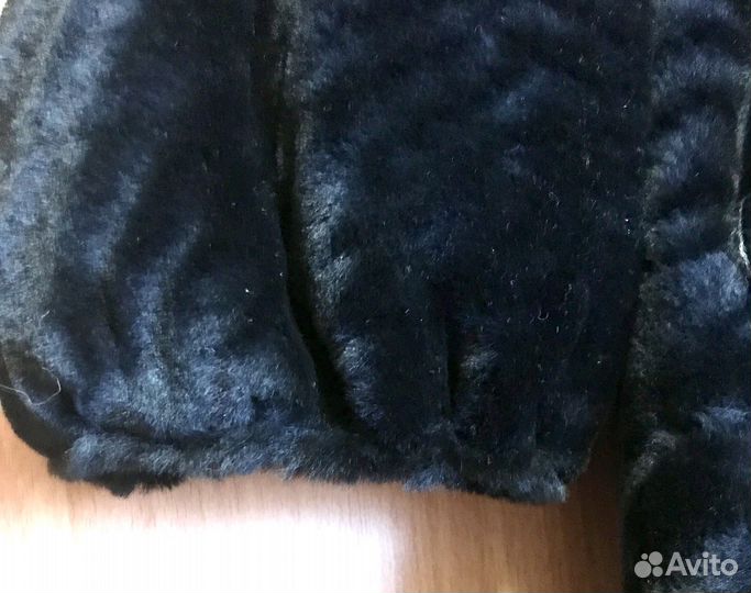 Шуба мутоновая с чернобуркой