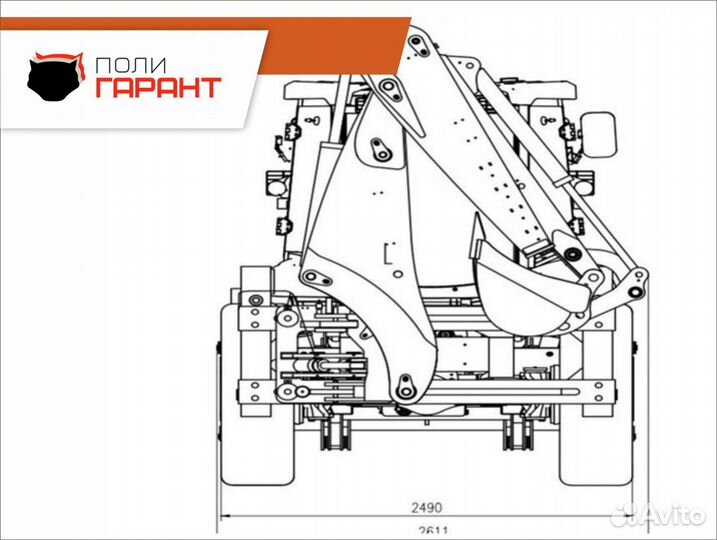 Экскаватор-погрузчик Shanmon 388H, 2023