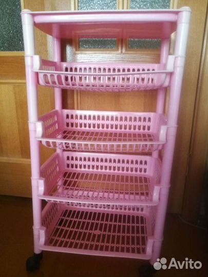 Полочка на колёсах для книг, тетрадей или в ванную