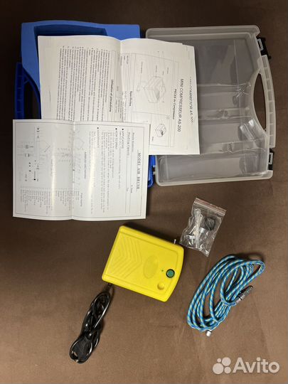 Комплект из компрессора и аэрографа для моделистов