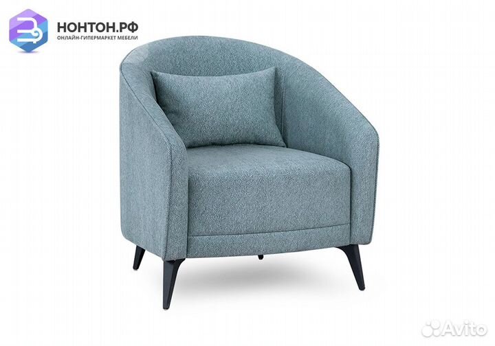 Кресло Бернис серо-бирюзовое