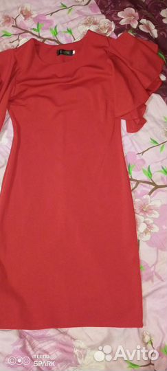 Вечернее платье 46 размера красное