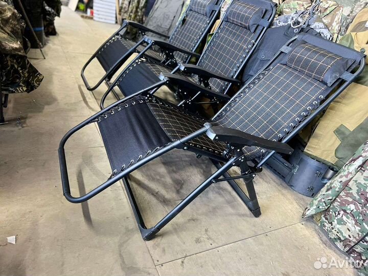 Кресло шезлонг усиленный 140кг
