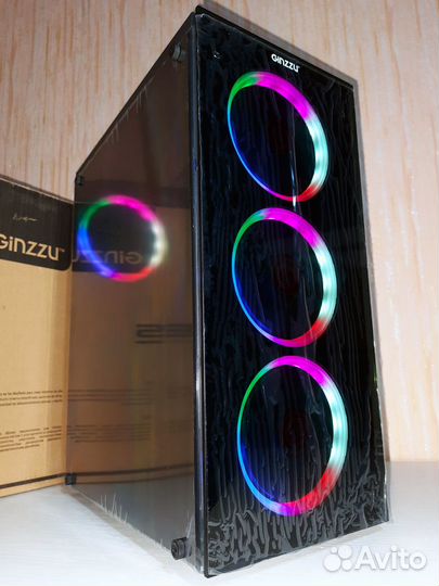 Новый Игровой Корпус Для Пк Ginzzu 4-FAN F-RGB ATX