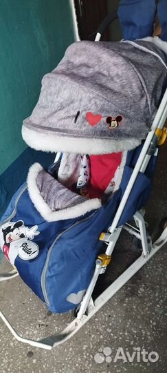 Детские санки коляска