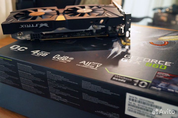 Видеокарта Geforse GTX 960 4gb asus strix OC
