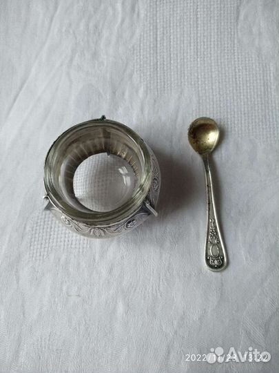 Солонка мельхиор, винтаж