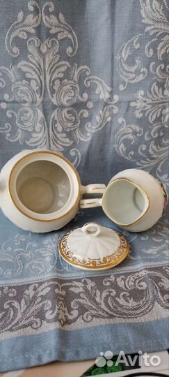 Сливочник и сахарница Bogucice фарфор винтаж