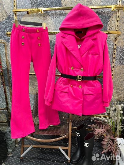 Спортивный Костюм женский Balmain, тройка на флисе