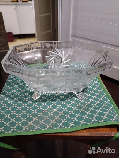 Ваза для фруктов хрусталь СССР