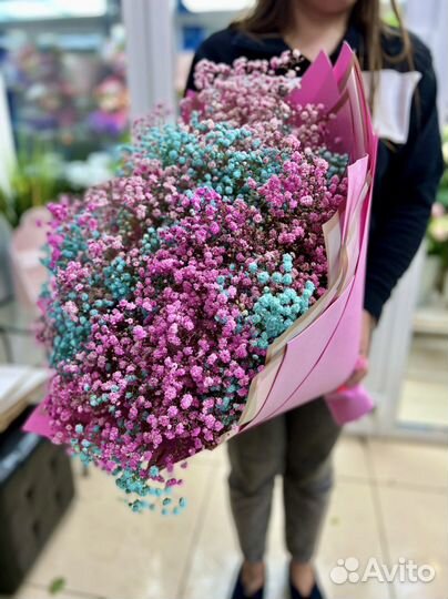 Букет из гипсофилы, букет гипсофил, цветы