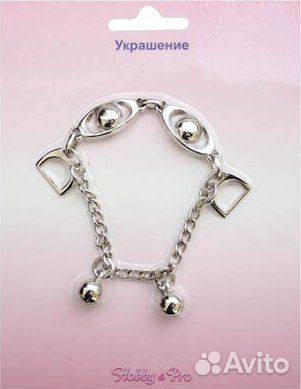 Украшение нр3403/2 Hobby Pro 90*40мм, никель