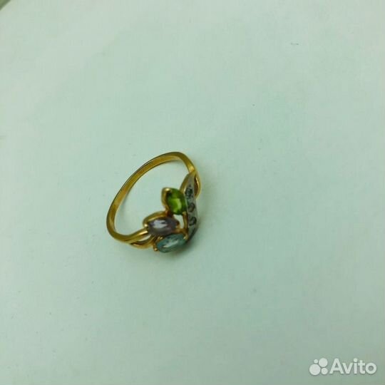 Е.О. Кольцо с камнями, Золото 585 (Id16132)