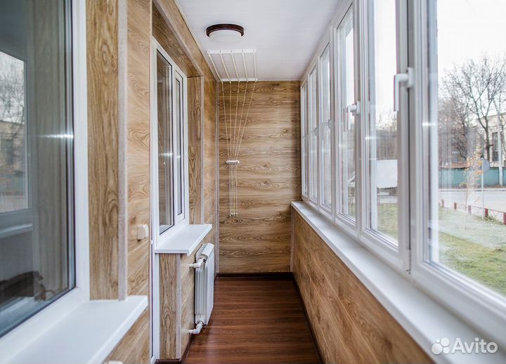 Остекление балкона тёплое