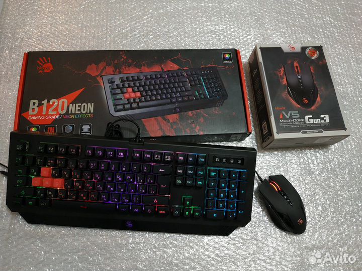 Игровой комплект клавиатура и мышь A4tech Bloody