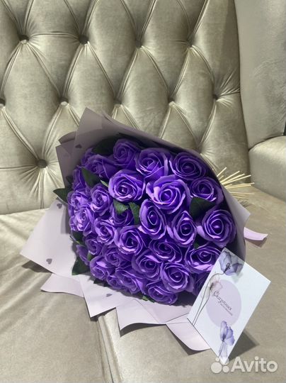 Букеты из мыльных роз