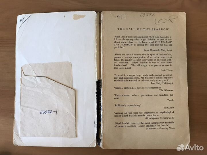 Nigel Balchin - the fall of the sparrow книга на а