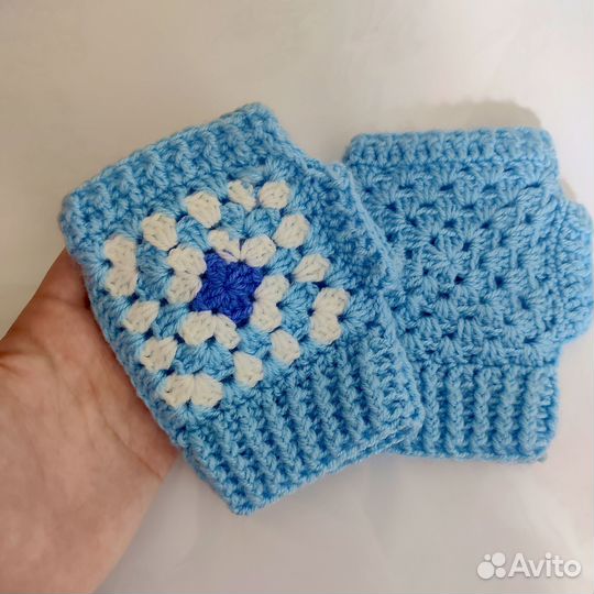 Митенки вязаные ручная работа