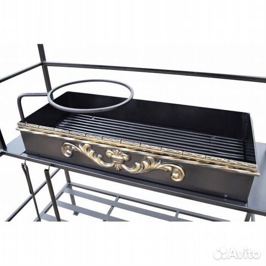 Мангал кованый с печкой и крышей