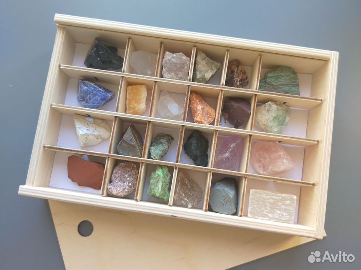 24 камня без обработки в пенале для детей