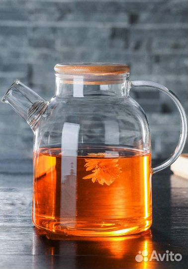 Заварочный чайник 1,8 л, стеклянный