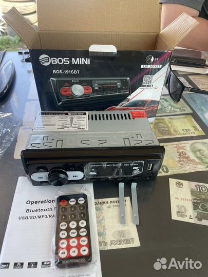 Магнитола с USB, Bluetooth, SD, AUX, FM