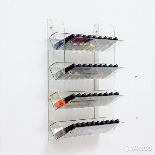 Полка для гель лаков на стену наклонная 308х370х97