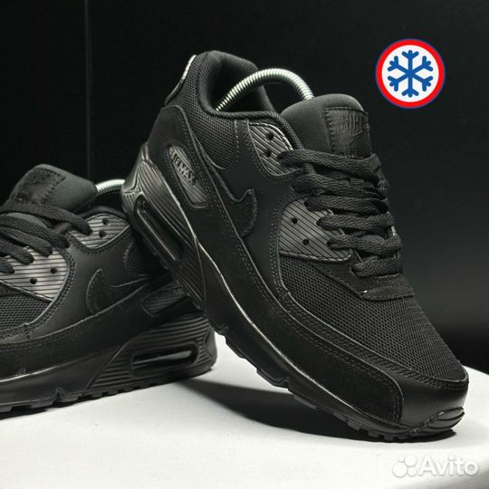 Кроссовки зимние Nike Air Max 90 black